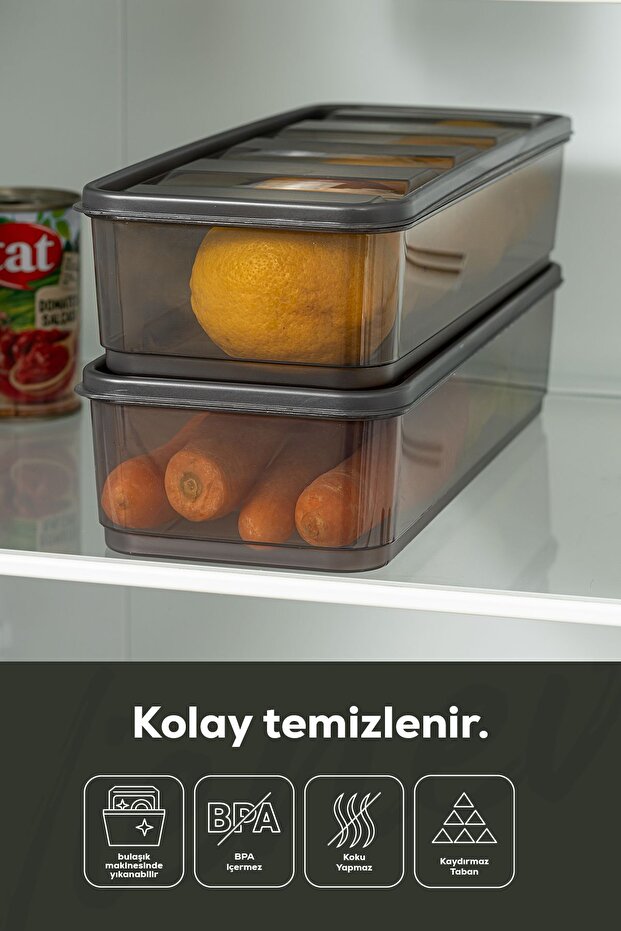 Set de 2 Organisateurs de Réfrigérateur 1,65 L