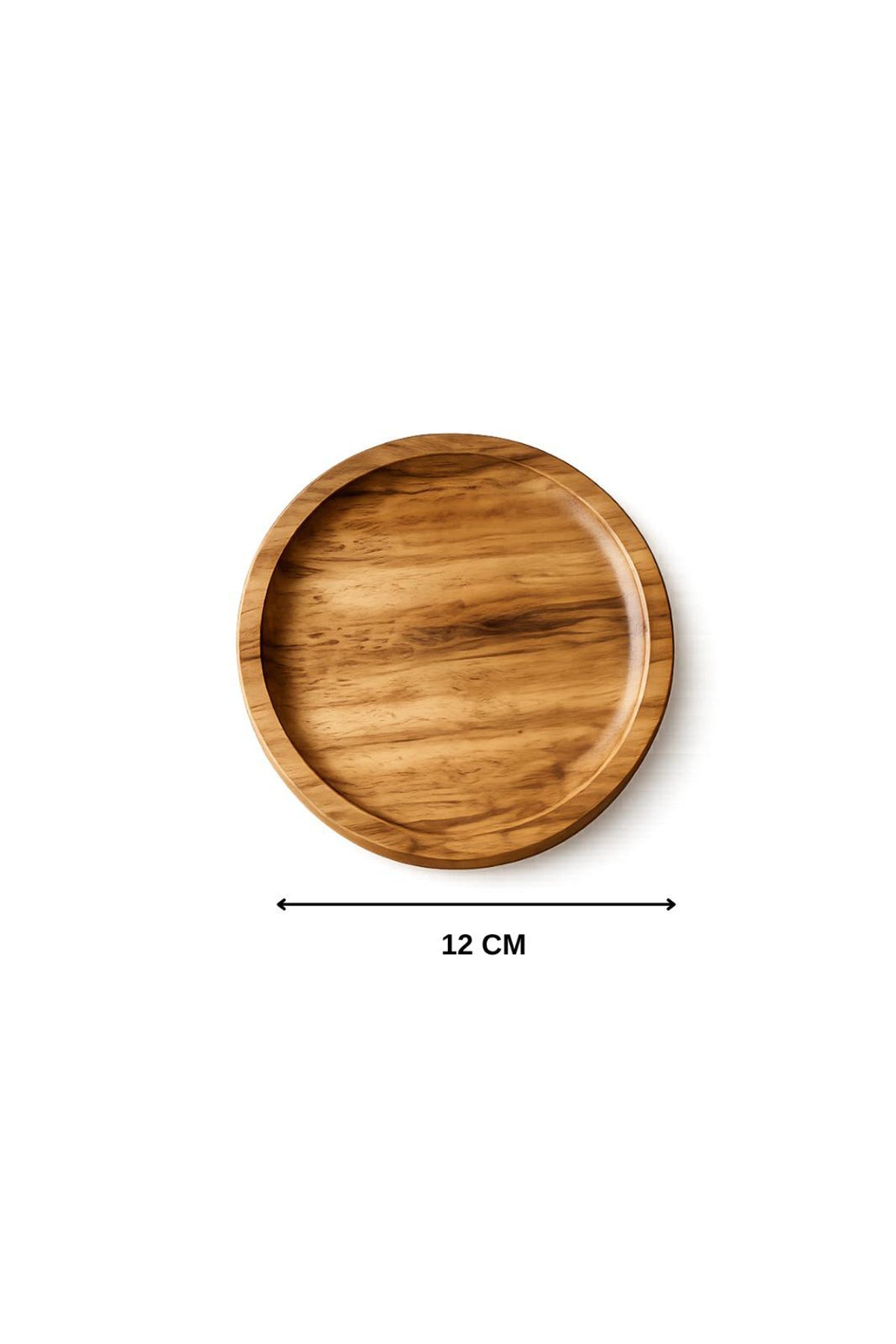 Support Rond en Bois d'Acacia pour Bouteille d'Huile – Ø 12 cm