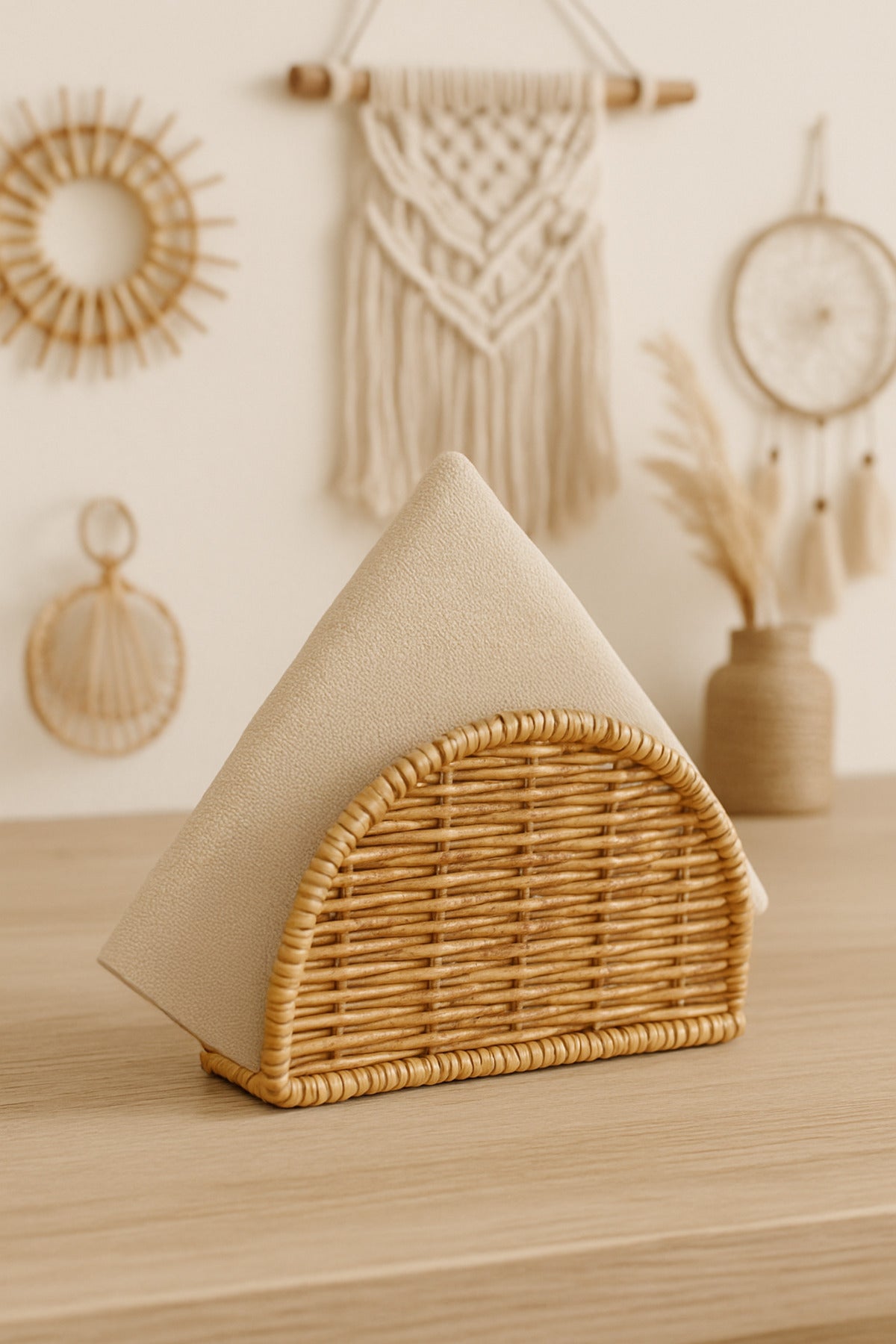 Rattan Oval Hasır Peçetelik JHome