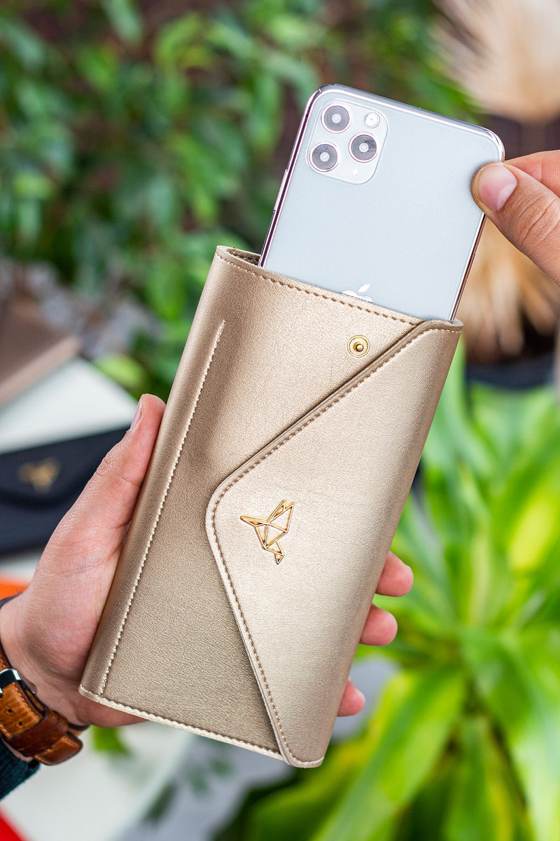 Enveloppe Téléphone et Boîtes de Pièces - Cuir Synthétique, Design Élégant et Pratique