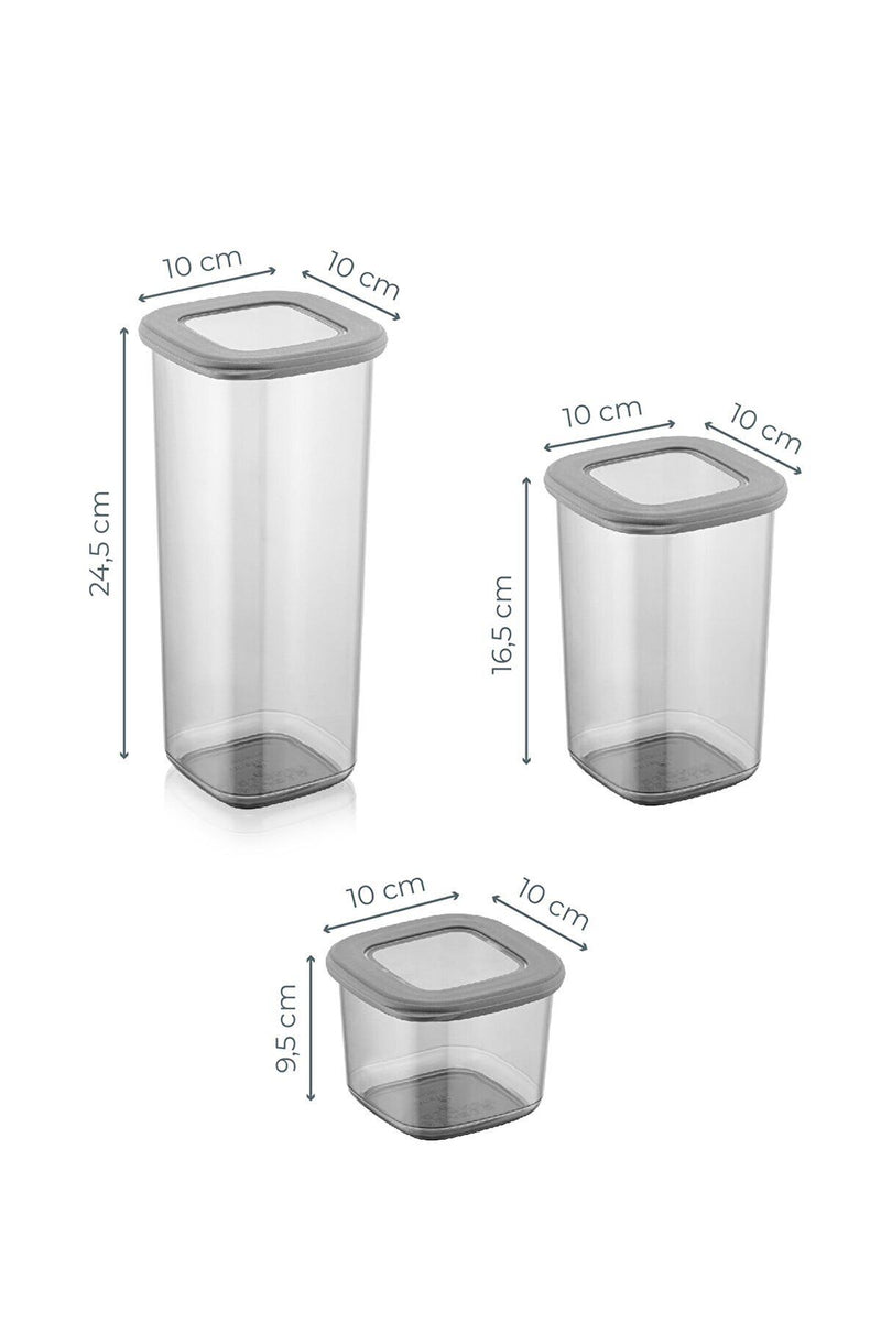 Set de 24 boîtes de conservation alimentaires carrées avec couvercles en silicone et étiquettes – Hermétiques – X8 (550 ml / 1200 ml / 1750 ml)