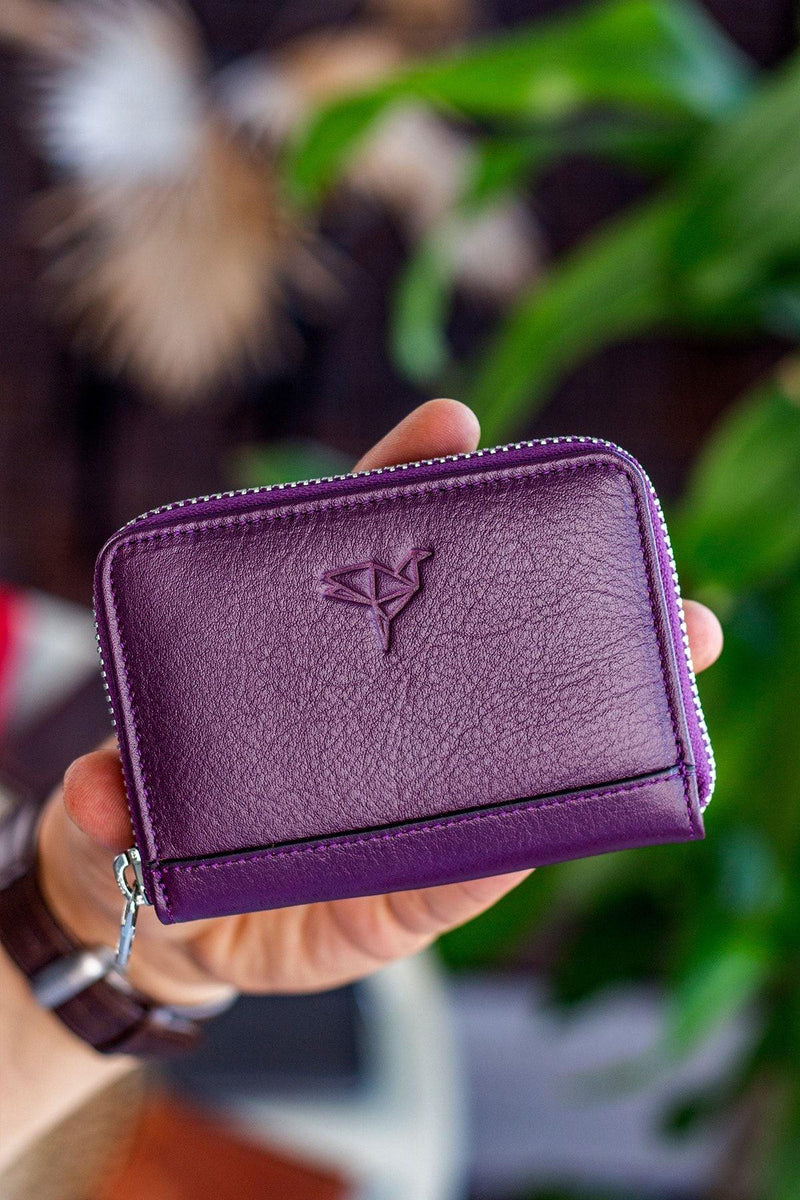 Portefeuille unisexe en cuir véritable Crazy Leather zippé avec porte-monnaie – Taba Sydney