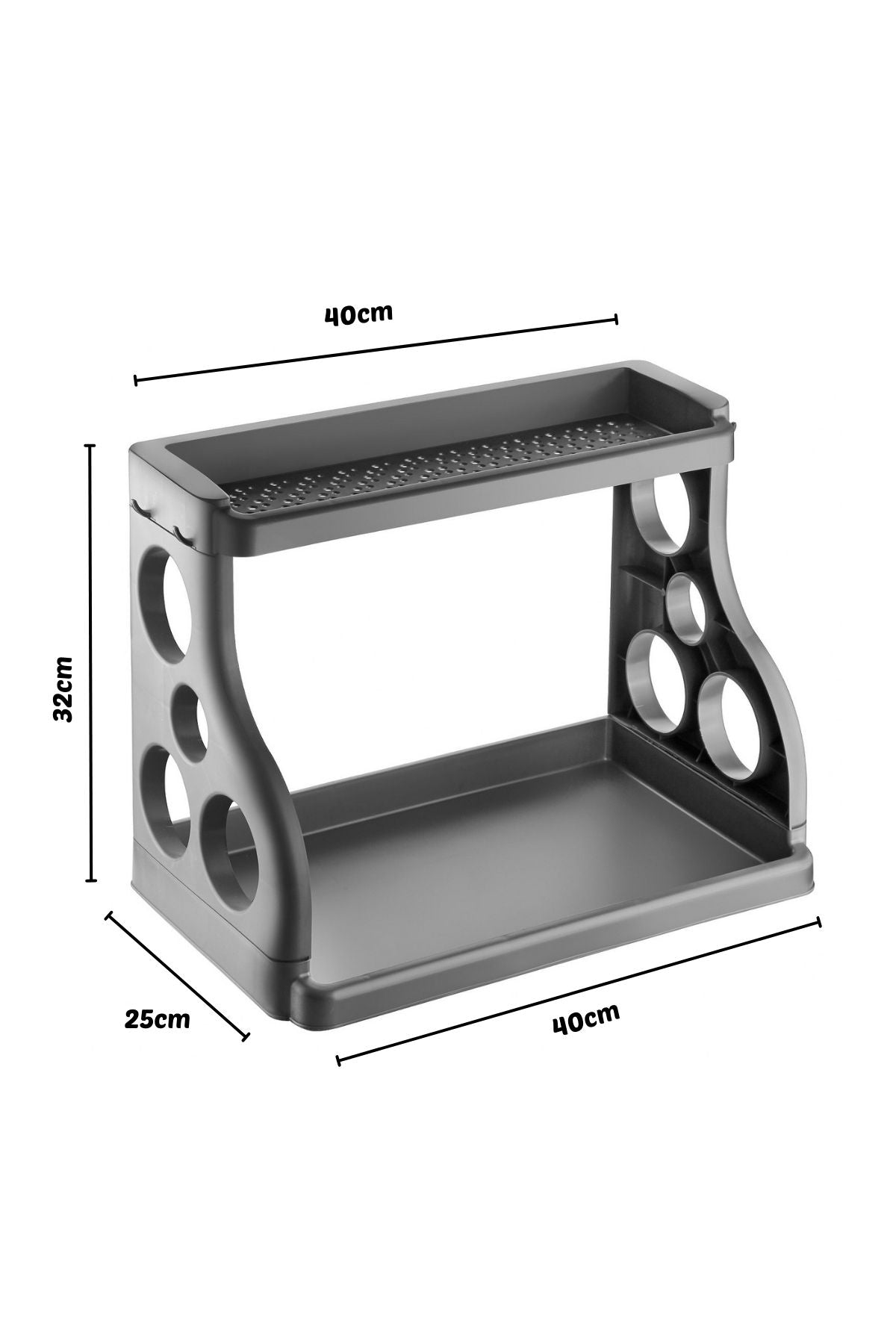 Tezgah Üstü Çok Amaçlı Elegance Organizer / Düzenleyici Antrasit - Justyol