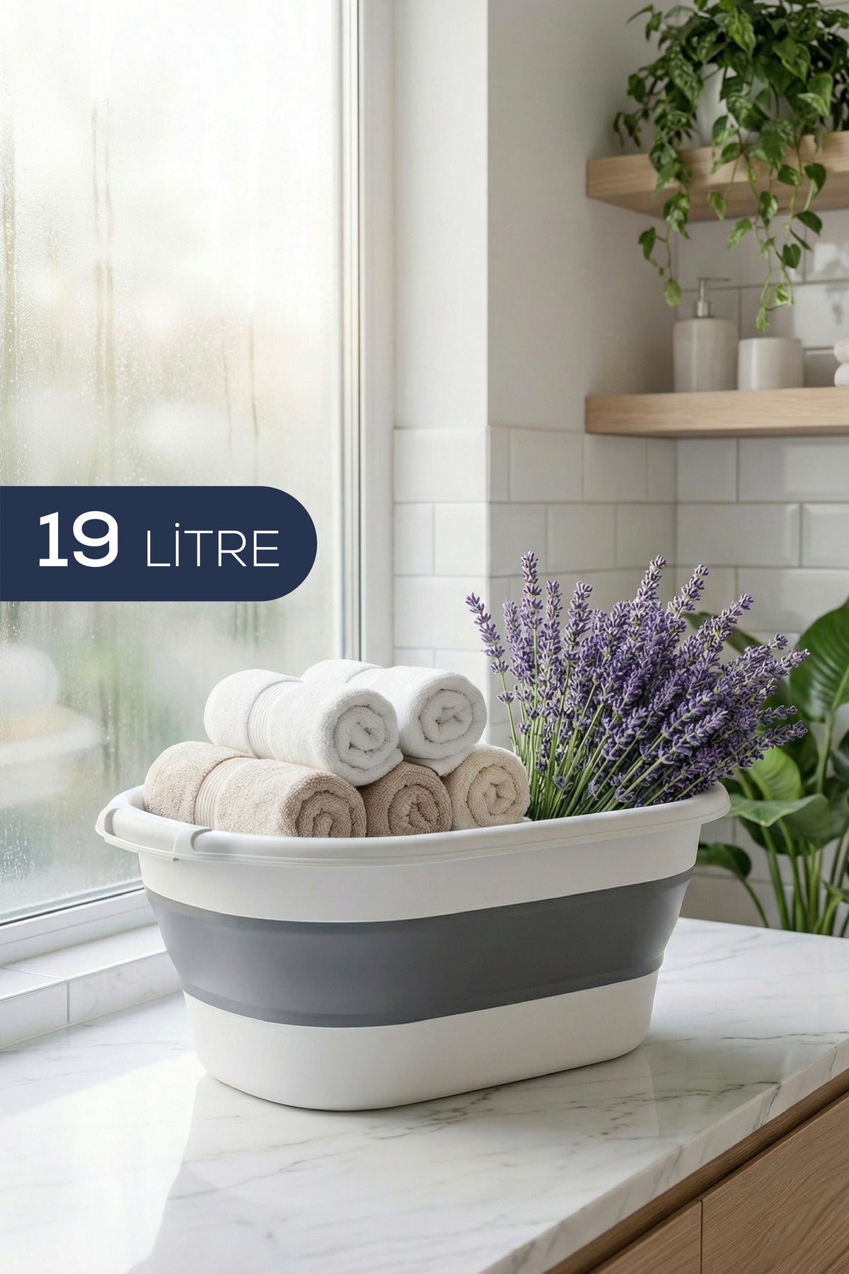 Panier Pliable 19 L Gain de Place à Design Accordéon