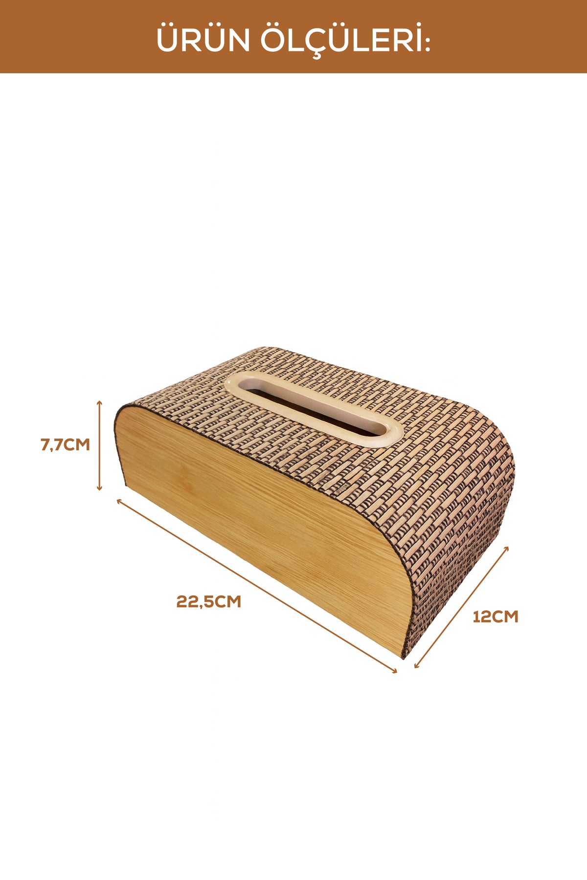 Boîte à Mouchoirs Rectangulaire en Bois – Porte-Mouchoirs Décoratif AMS1119