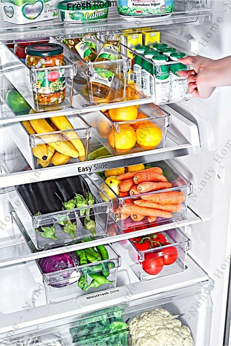 Organisateur Maxi Transparent pour Réfrigérateur & Armoire - 3 Pièces