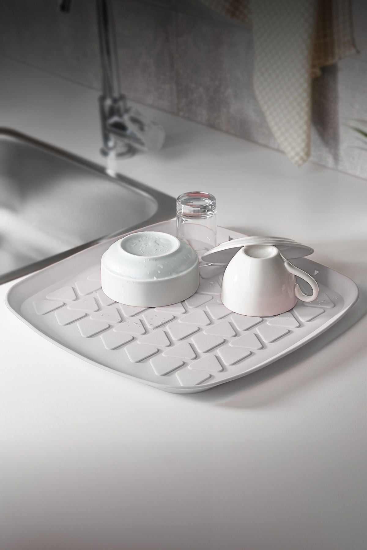 Bulaşık Kurutma Örtüsü Tezgah Üstü Bulaşıklık - Justyol