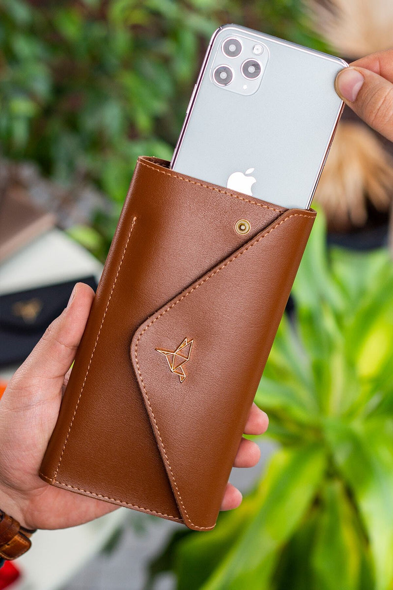 Enveloppe Téléphone et Boîtes de Pièces - Cuir Synthétique, Design Élégant et Pratique