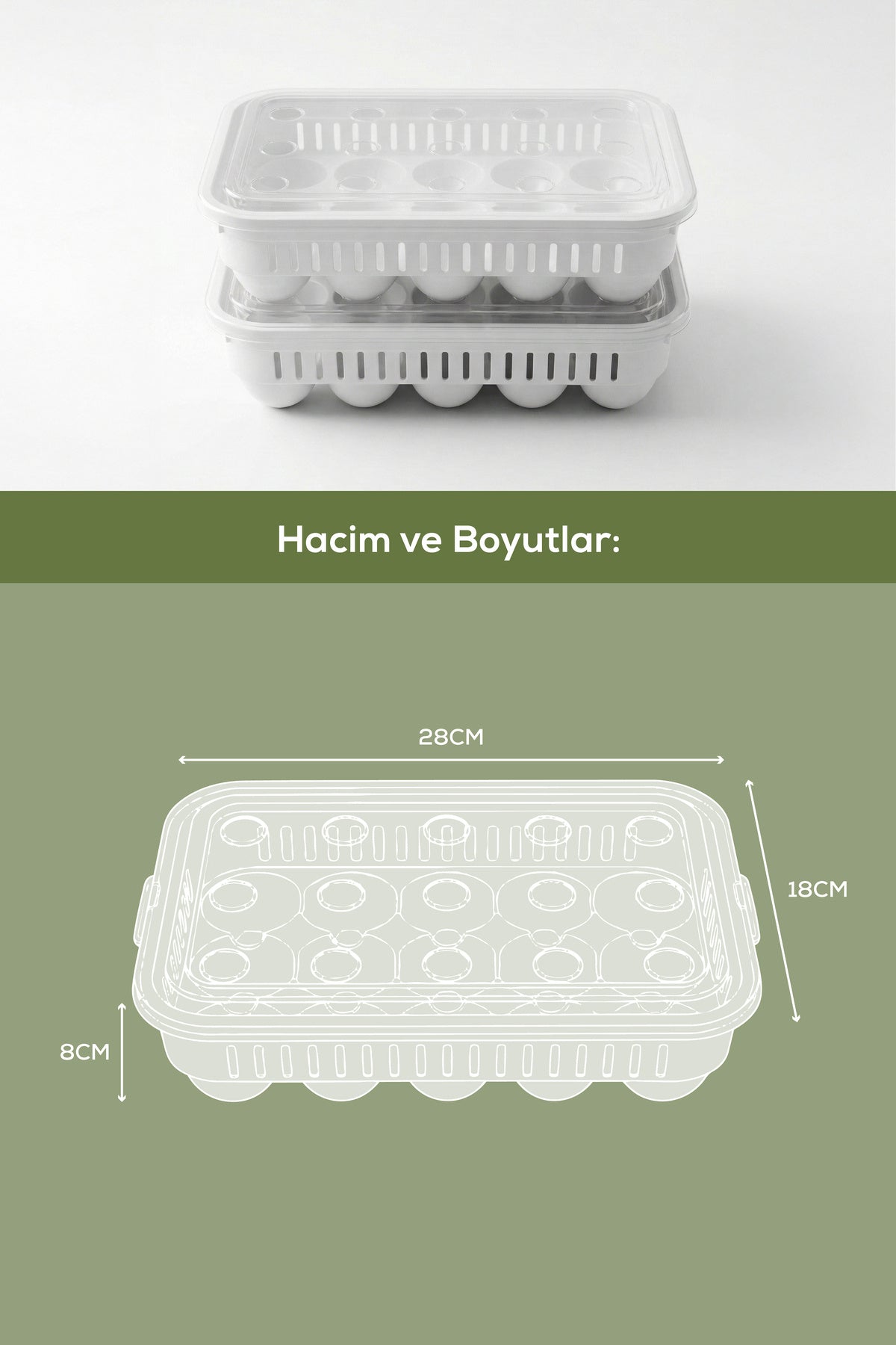Lot de 2 Boîtes de Rangement pour 30 Œufs avec Couvercle Transparent – Organisateur de Réfrigérateur