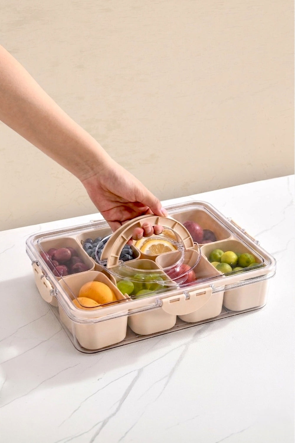 Plateau Petit-Déjeuner 8 Compartiments avec Couvercle Hermétique