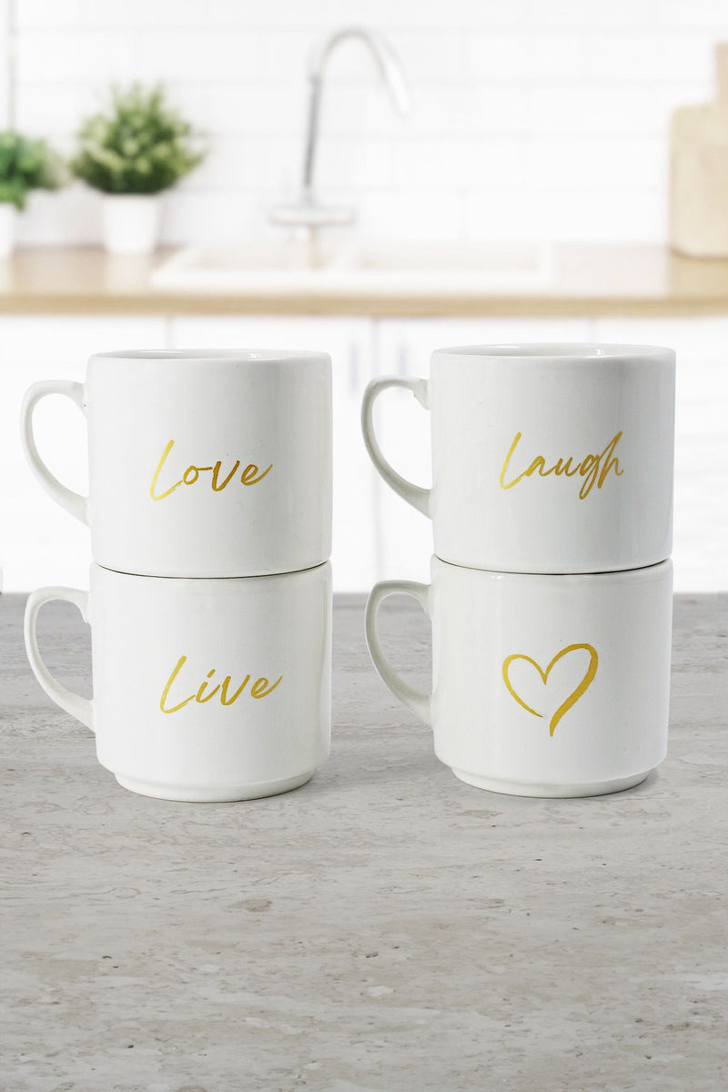 Service à thé et café Lovely pour 4 personnes – Set de mugs 200 ml