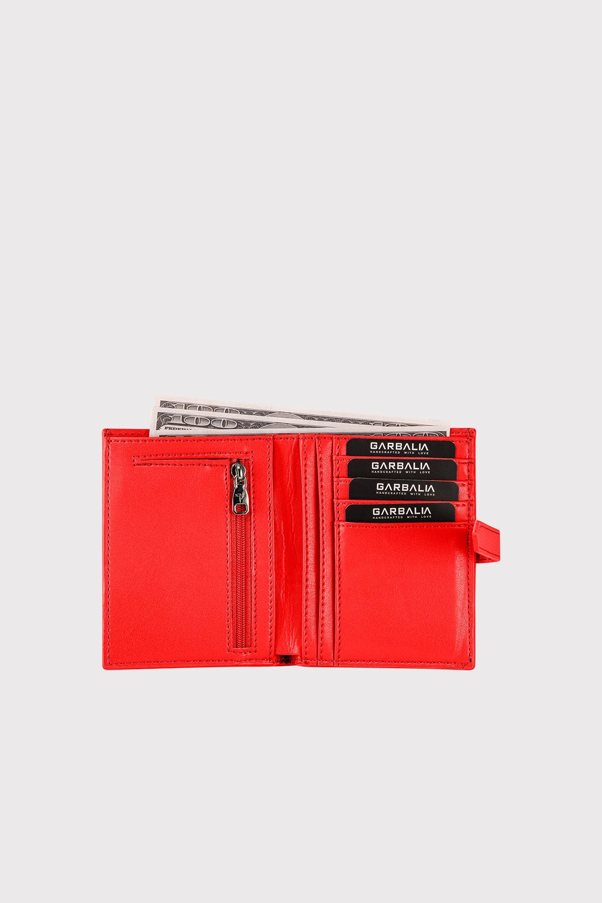 Helsinki Dıştan Kemer Kapamalı Fermuarlı Bozuk Para Gözlü Kadın Kartlık Cüzdan - Justyol