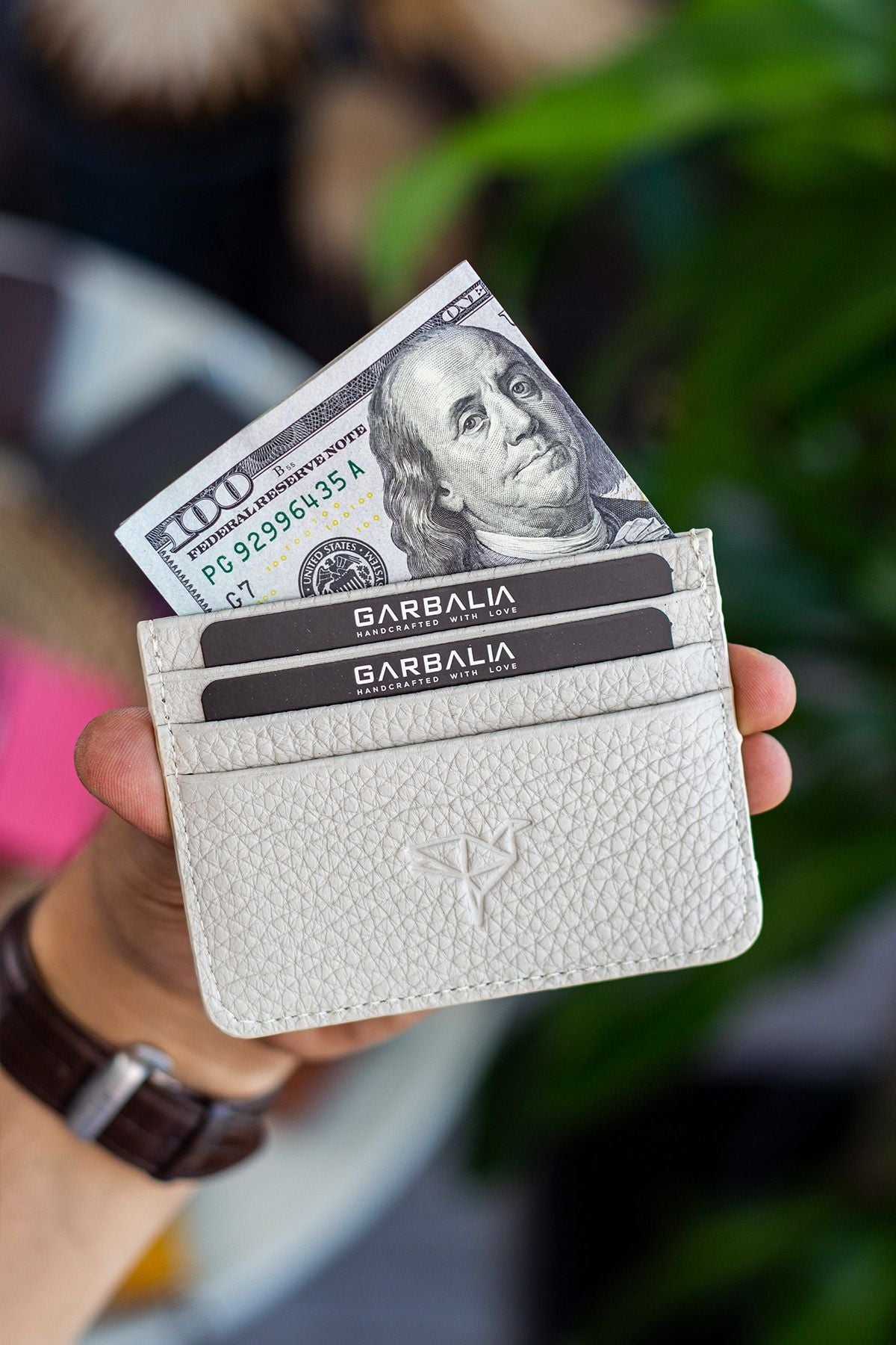 Cape Hakiki Deri Örgü Desenli Ince Unisex Siyah Kartlık - Justyol