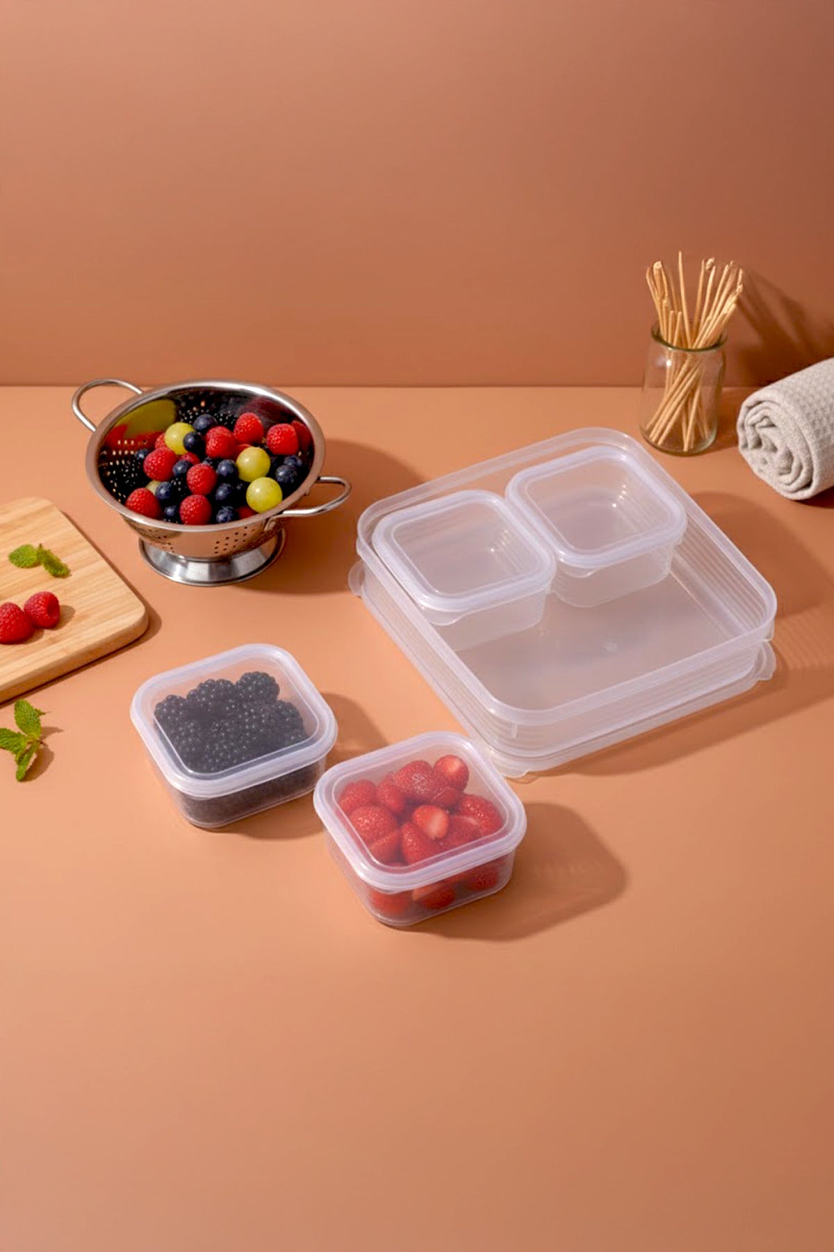 Lot de 2 Boîtes Petit-Déjeuner 4+1 Compartiments