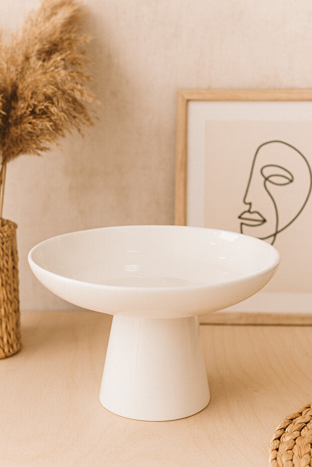 Plat de Présentation sur Pied en Céramique
