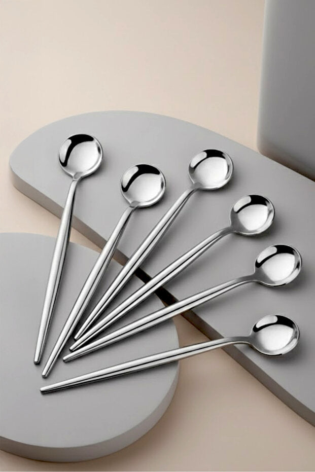 Lot de 6 Cuillères à Thé Luxe Dorées