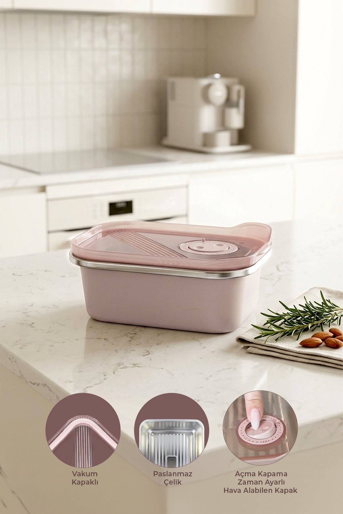 Boîte de Conservation Sous Vide en Inox 304 – 300 ml | Contenant Alimentaire avec Couvercle
