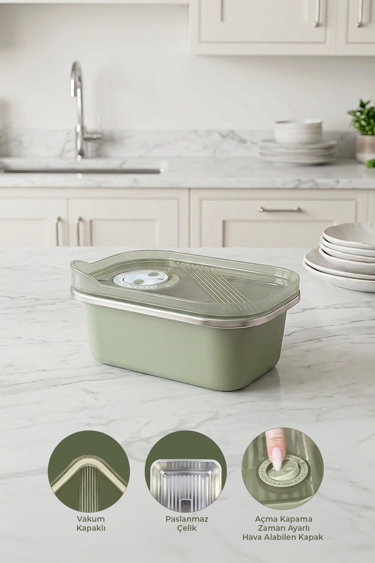 Boîte de Conservation Sous Vide en Inox 304 – 300 ml | Contenant Alimentaire avec Couvercle
