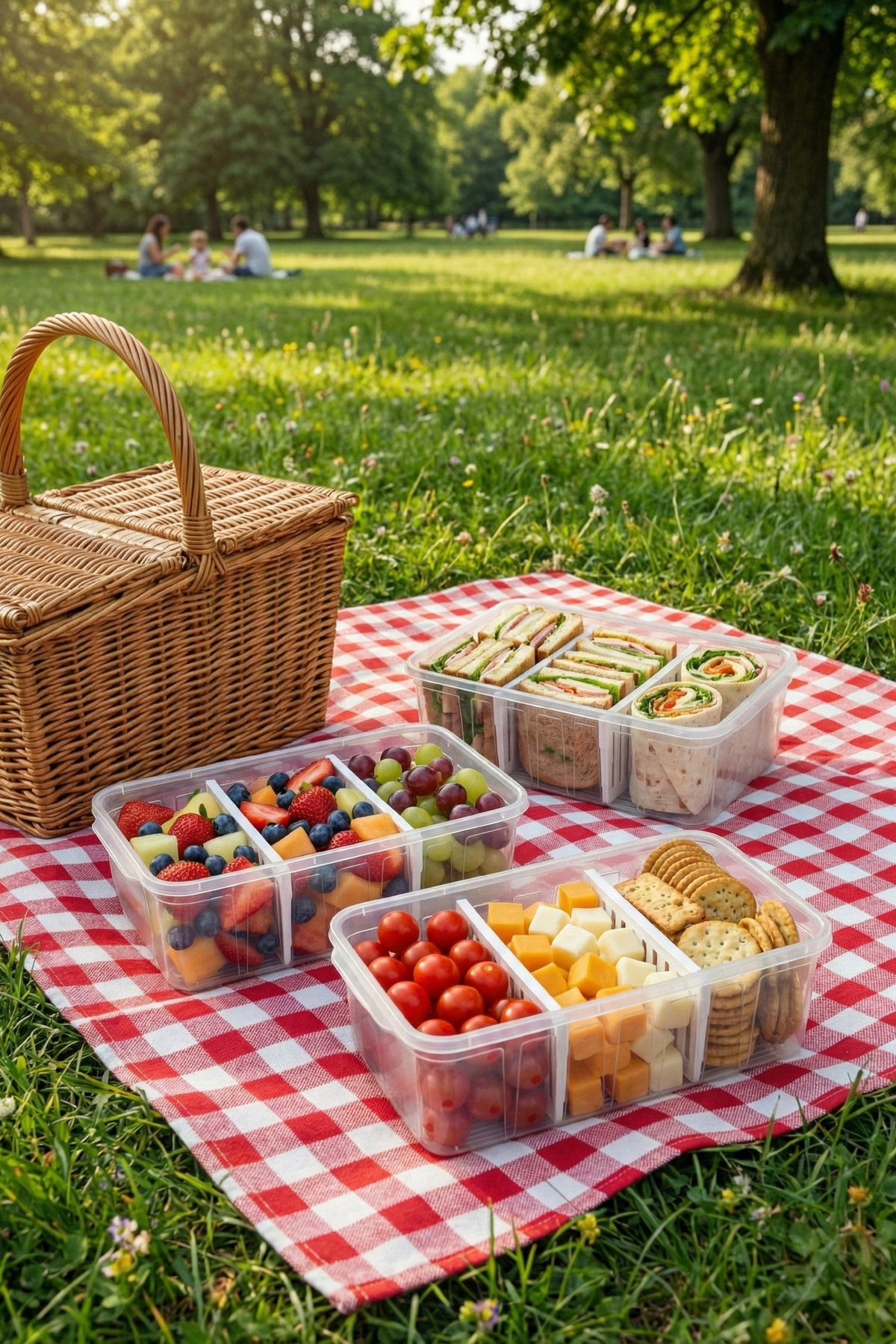 Lot de 3 Boîtes de Rangement 6 L avec Compartiments Ajustables – Organisateur de Réfrigérateur