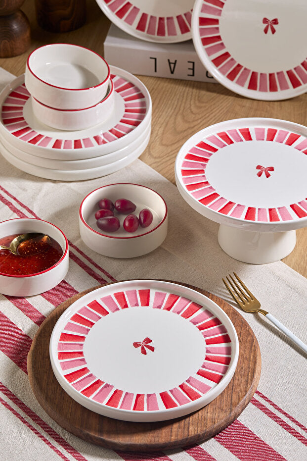 Service de Petit-Déjeuner en Céramique 11 Pièces avec Présentoir