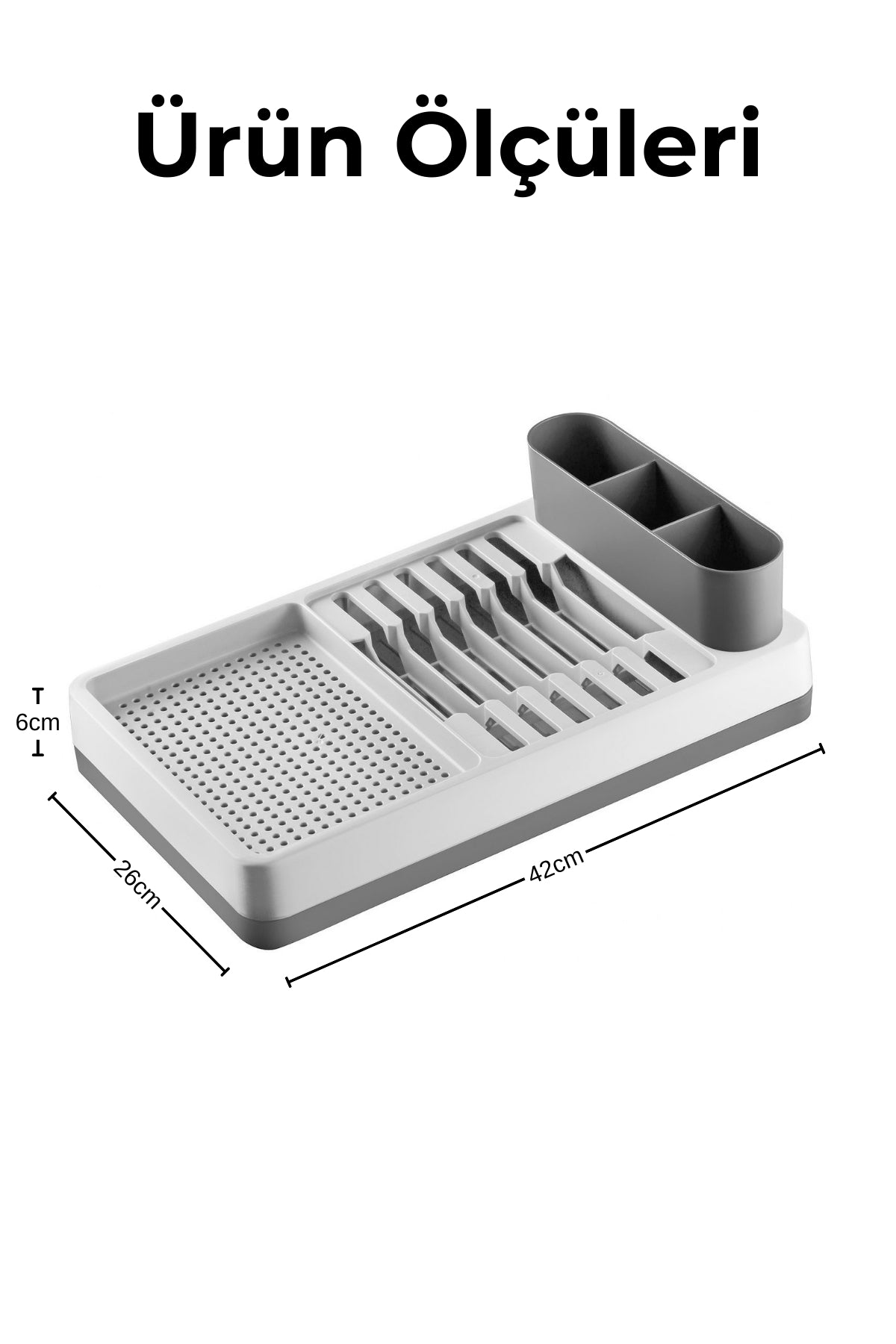 Set de 2 Égouttoirs à Vaisselle Compacts avec Porte-Couverts