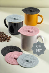 <tc>Lot de 6 couvercles de protection en silicone pour tasses – résistants à la chaleur</tc>