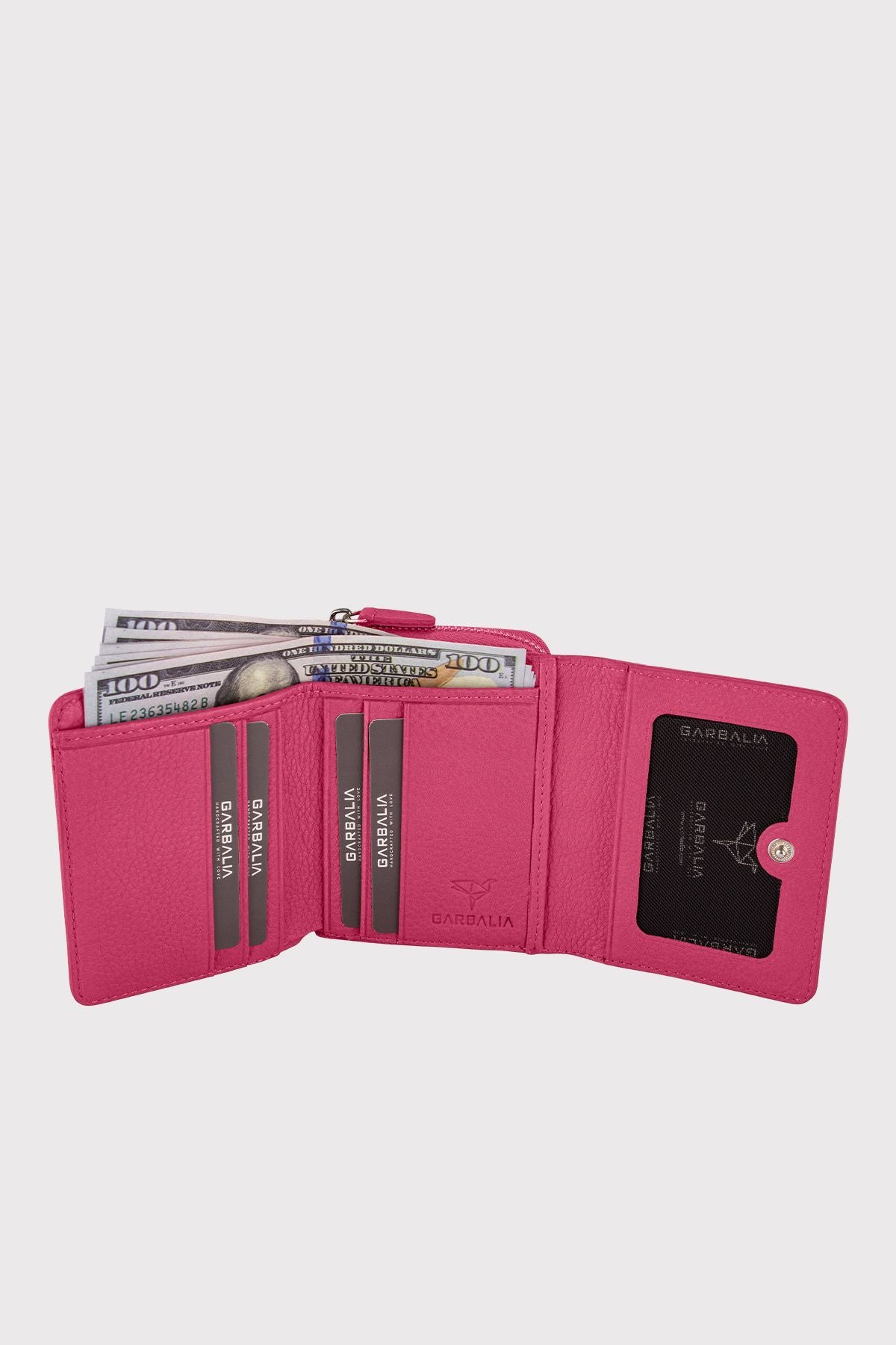 Moon Hakiki Deri Fuşya Kadın Cüzdanı - Justyol