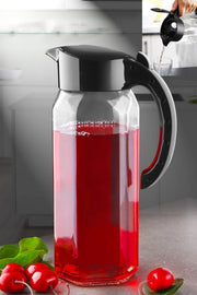 Kitchen Life Âlâ Prizma Cam Sürahi 1500ml - (Kapağı Çıkarmadan Doldur.) Altıgen Şişe MCH09648-57475