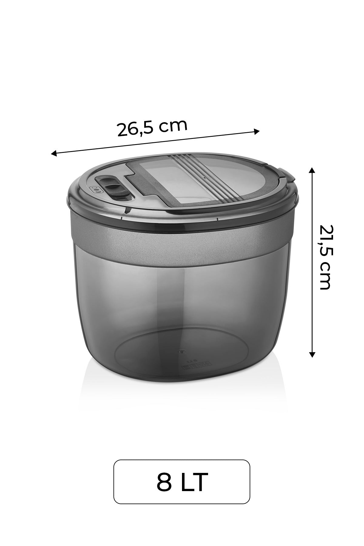Lot de 2 Grands Bocaux de Conservation Ronds Hermétiques avec Couvercle à Clips