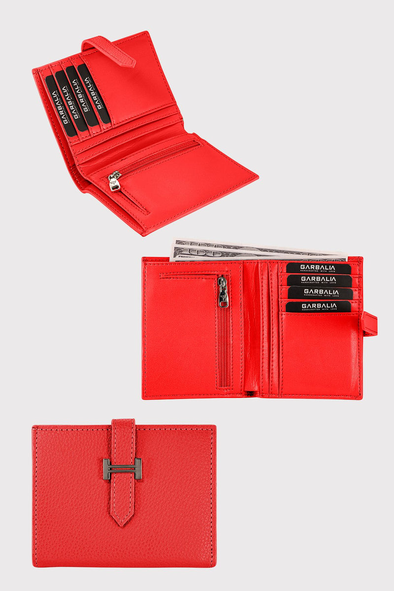 Porte-cartes femme zippé avec porte-monnaie et fermeture à sangle – Helsinki
