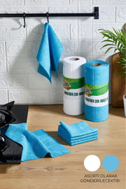 Rouleau de 25 chiffons de nettoyage en microfibre anti-taches – Feuilles détachables anti-odeurs