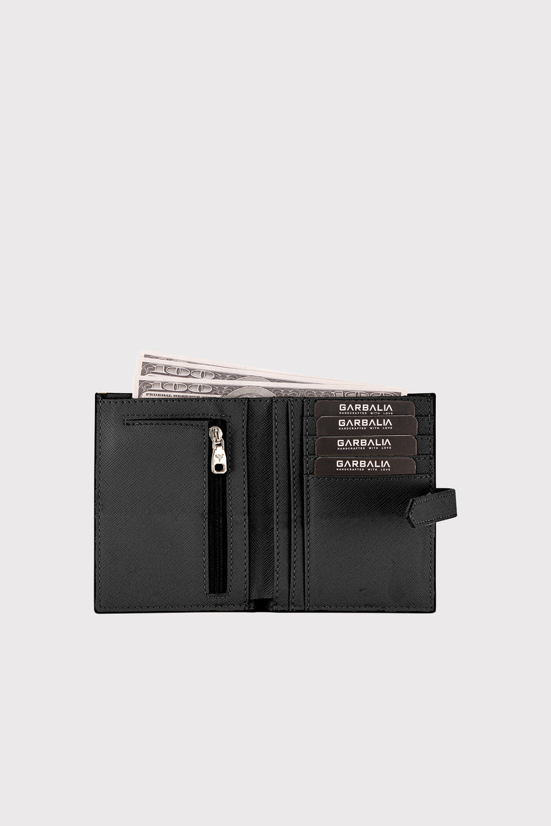 Porte-cartes femme zippé avec porte-monnaie et fermeture à sangle – Helsinki
