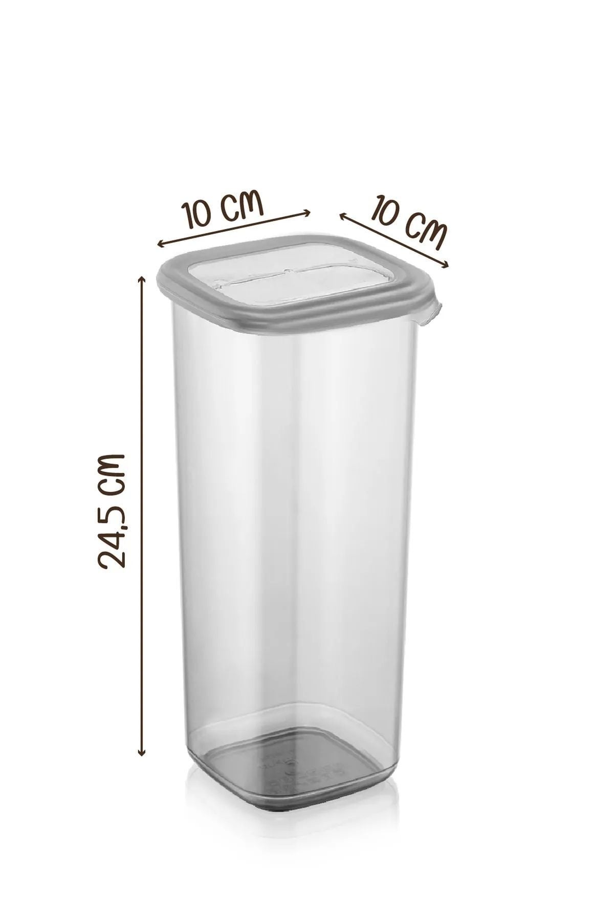 <tc>Set de 6 Boîtes de Rangement Carrées Étiquetées Jumbo de 1750 ml - Pots de Rangement avec Couvercle Rigide</tc>