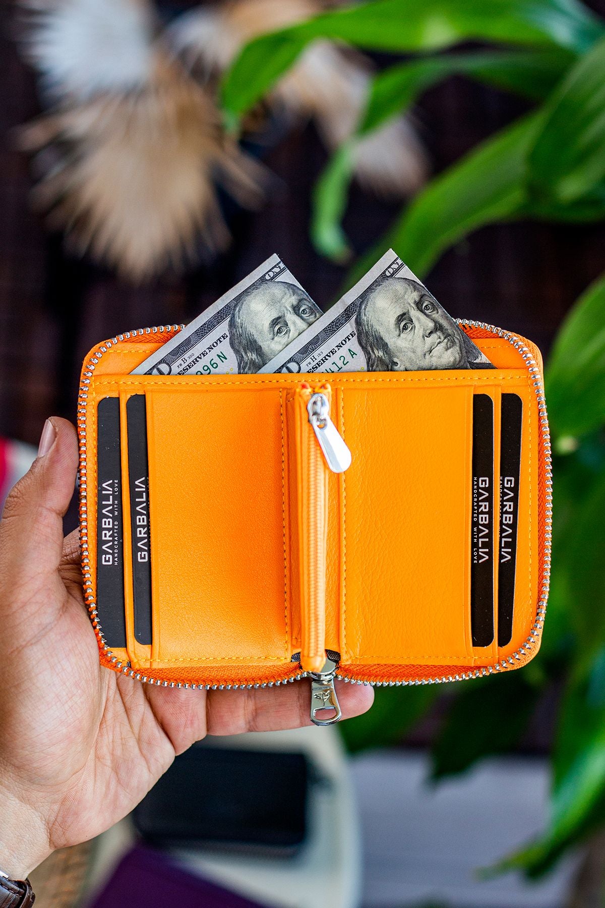 Sydney Hakiki Deri Bozuk Para Gözlü Fermuarlı Unisex Crazy Taba Cüzdan - Justyol