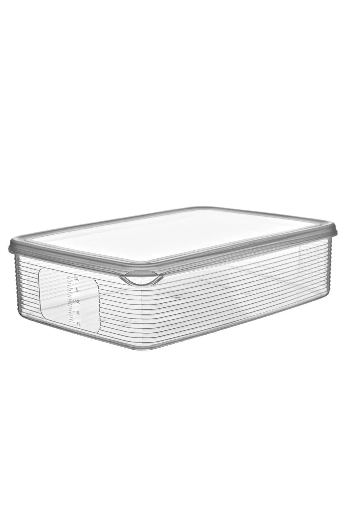 6 Adet 3,5 Litre Buzdolabı İçi Düzenleyici Dikdörtgen Erzak Saklama Kabı Seti - Organizeri 3500ml - Justyol