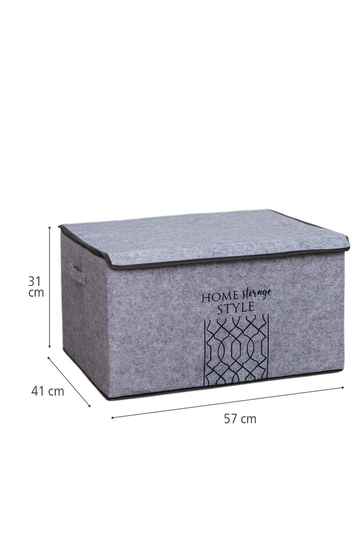 Boîte de Rangement en Feutre avec Couvercle MegaPlus 57x41x31 cm