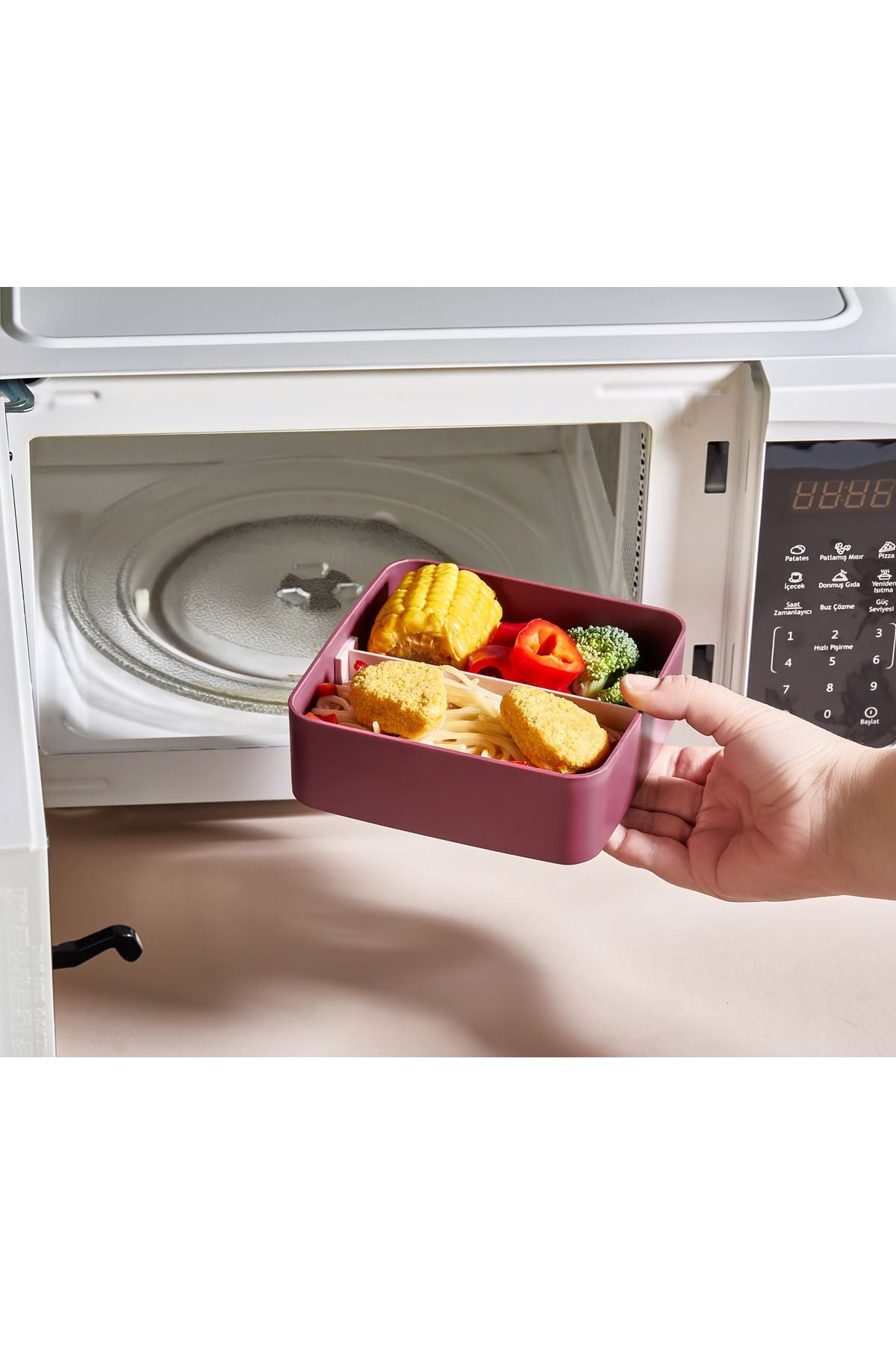 2 Katlı Kare Beslenme Kabı - Yemek Kabı - Saklama Seti - Sefer Tası - Justyol