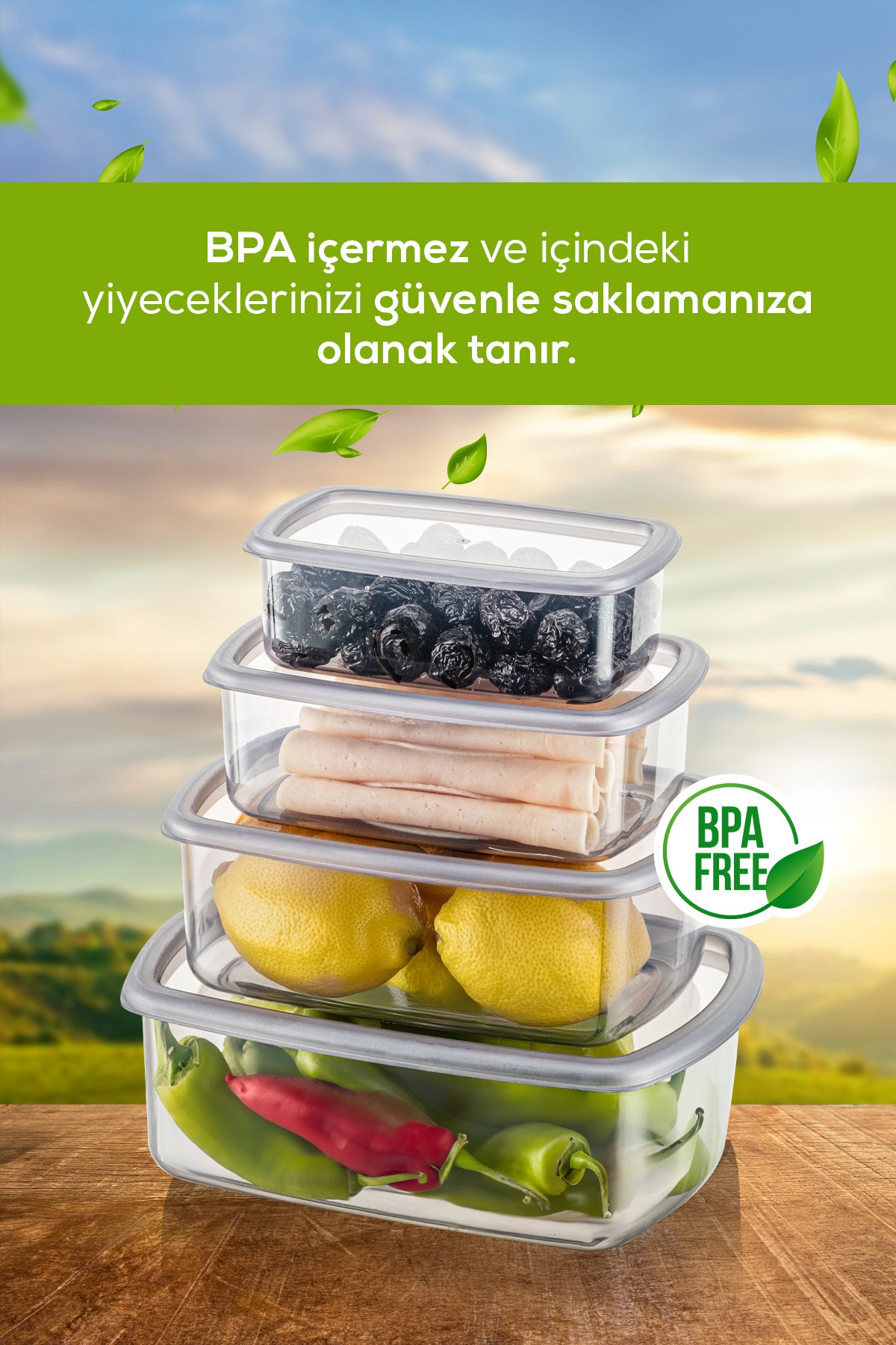 Set de 8 Boîtes de Conservation Hermétiques Alimentaires