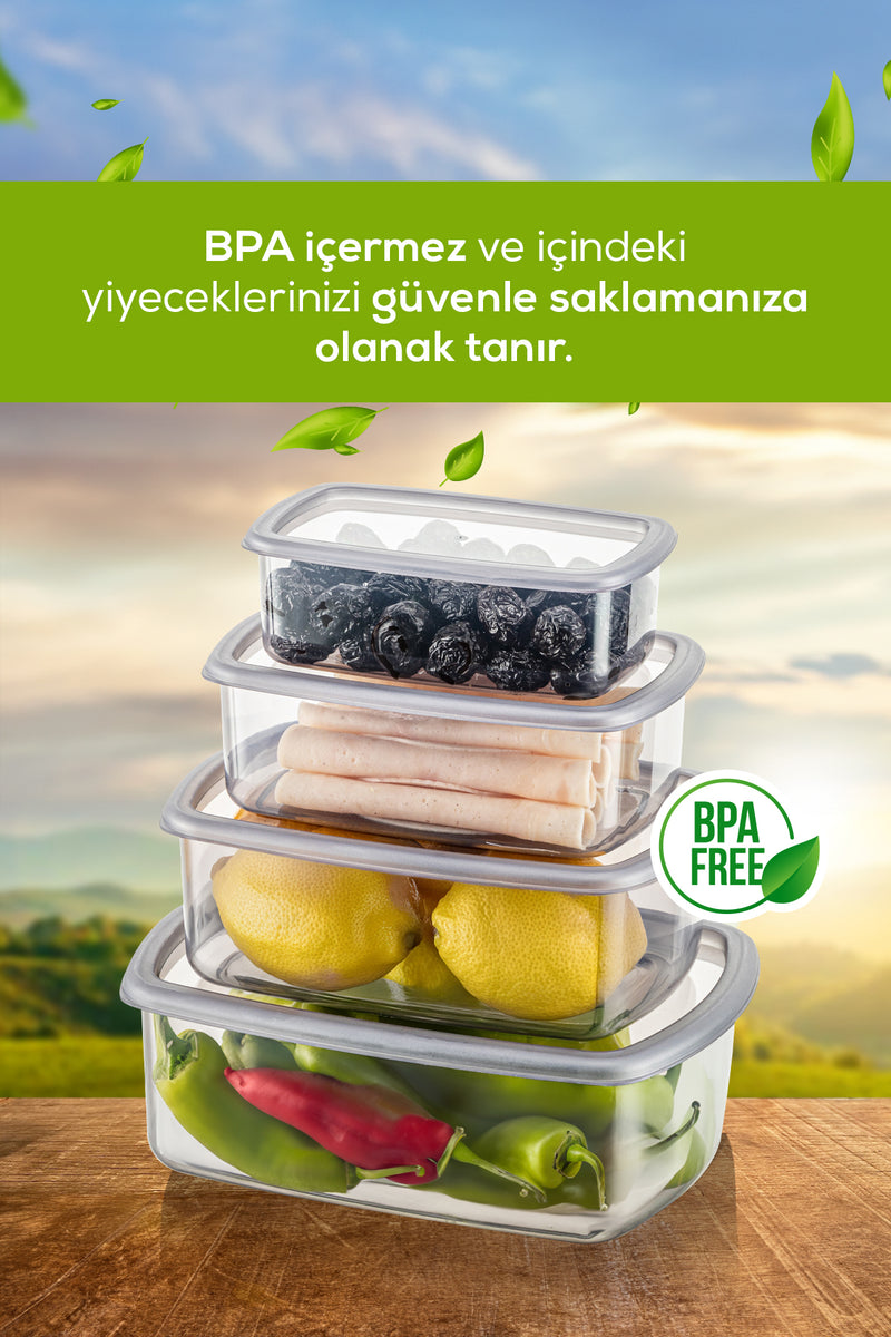 Set de 8 Boîtes de Conservation Hermétiques Alimentaires