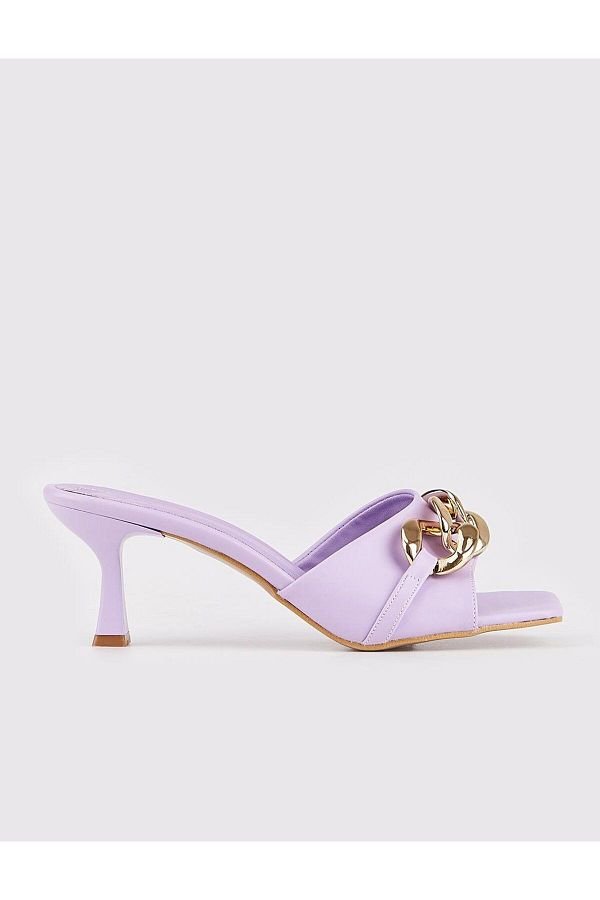 Sabots à talon pour femme -Violet 48200