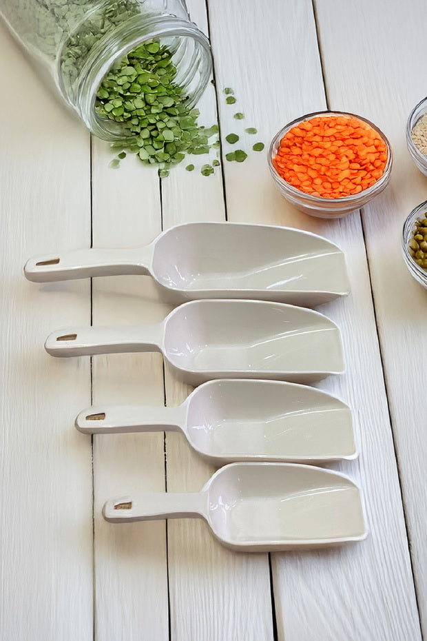 Lot de 4 Pelles Doseuses en Plastique pour Aliments