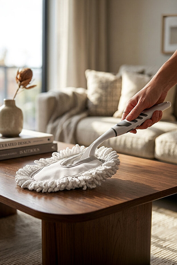 فرشاة إزالة الغبار Kitchen Life من الألياف الدقيقة مع مقبض مريح