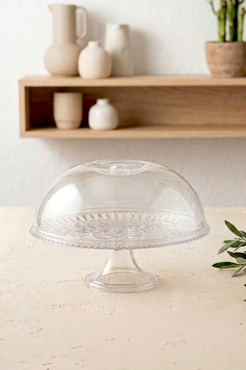Plateau à Gâteau avec Couvercle et Support 29,5 cm