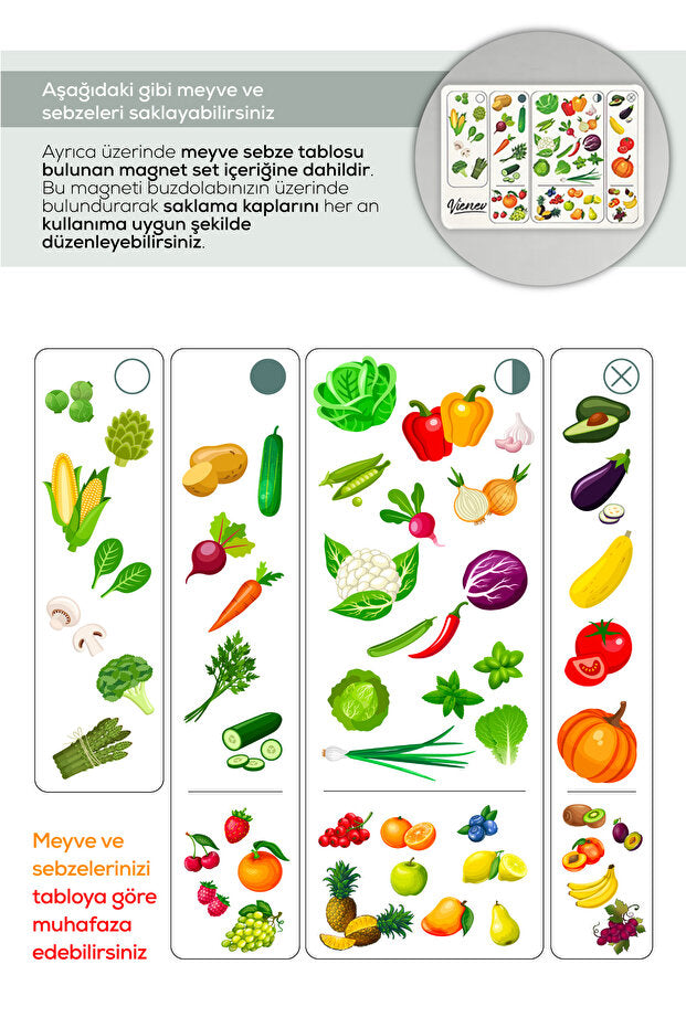 Lot de 6 Boîtes de Conservation pour Fruits et Légumes avec Aération