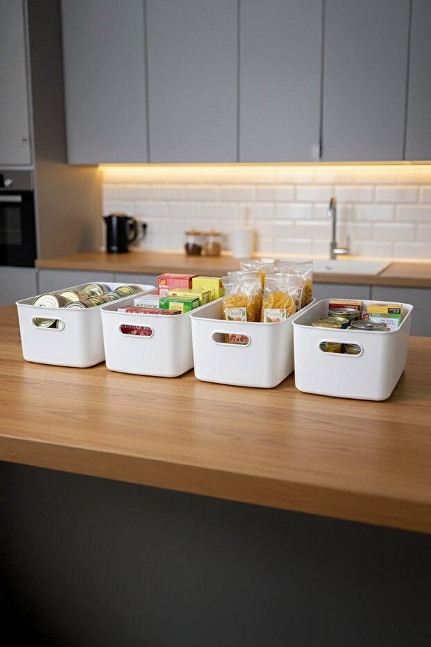 Lot de 6 Boîtes de Rangement Multifonction 4 L pour Cuisine et Maison