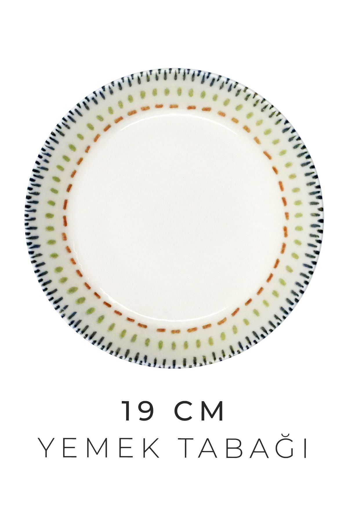 18 Parça 6 Kişilik Zen Mandalası Porselen Yemek Takımı - New Bone Yemek Seti - Justyol