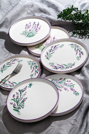 Assiettes empilables artisanales 19 cm – Lot de 6 en céramique avec finition brillante
