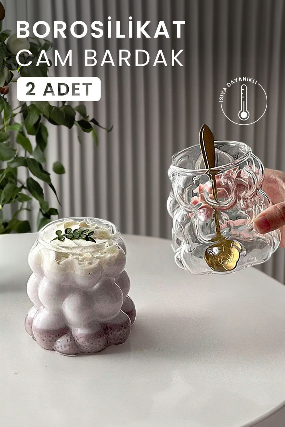 Lot de 1 Verres à Café en Verre Borosilicate Résistant à la Chaleur 350 ml