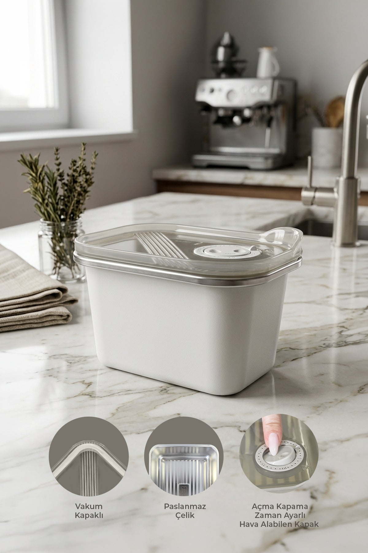 Boîte de Conservation Sous Vide en Inox 304 – 500 ml | Contenant Alimentaire avec Couvercle