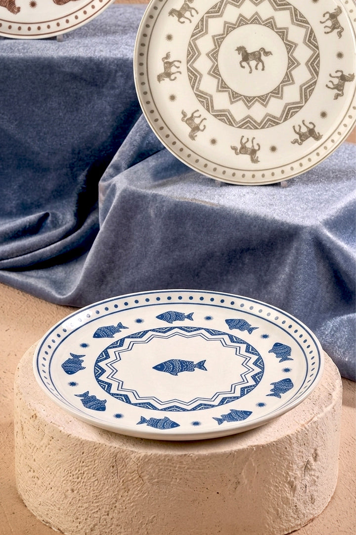 Set de 6 Assiettes à Dessert en Céramique Anatolienne 20 cm